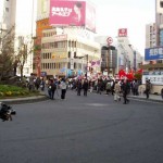 長野駅前午前6時半